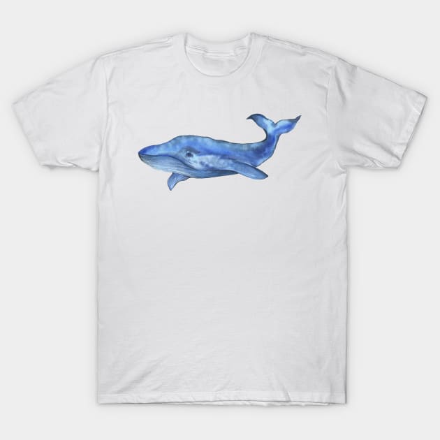 watercolor whale T-Shirt by zeevana